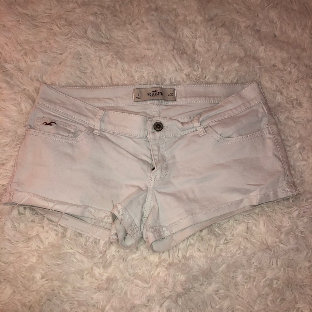 White jean shorts